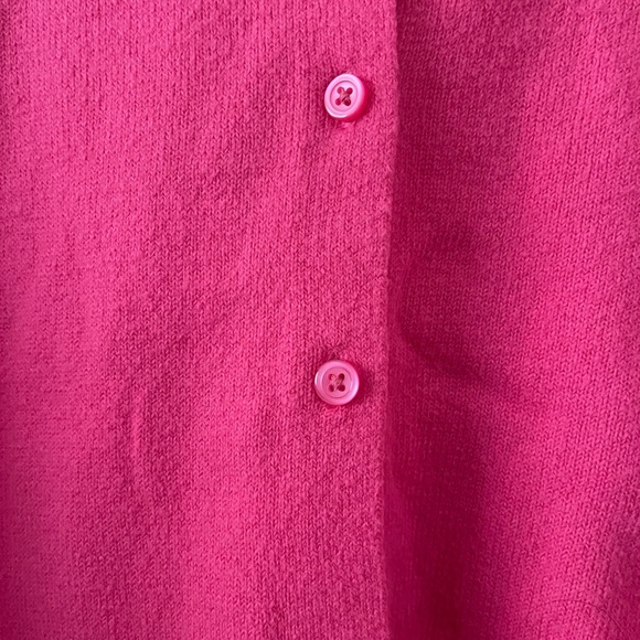 Cotton Blend Pink Cardigan, 3x - Picture 5 of 7